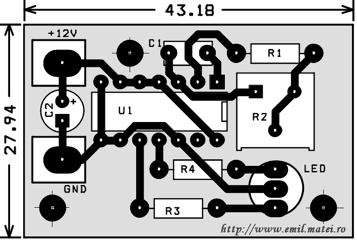 Bi-color LED alternate flasher