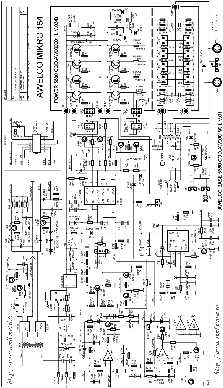 Awelco Mikro 164 - schema completa, la rezolutie mica