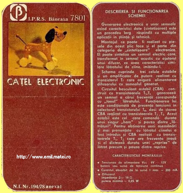 Kit 7801 - Catel electronic - Descriere functionare Kit 7801 - Catel electronic - Descriere functionare