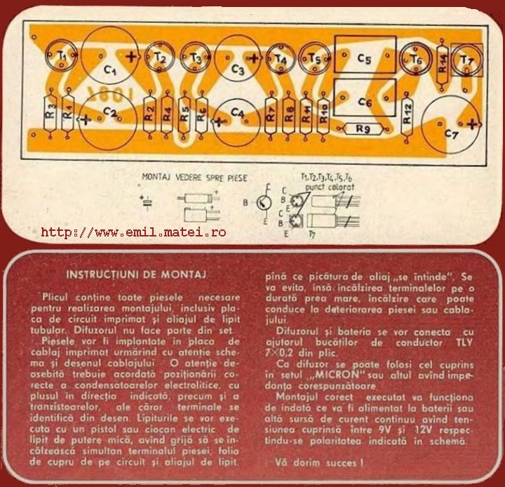 Kit 7801 - Catel electronic - PCB si instructiuni de montaj Kit 7801 - Catel electronic - PCB si instructiuni de montaj