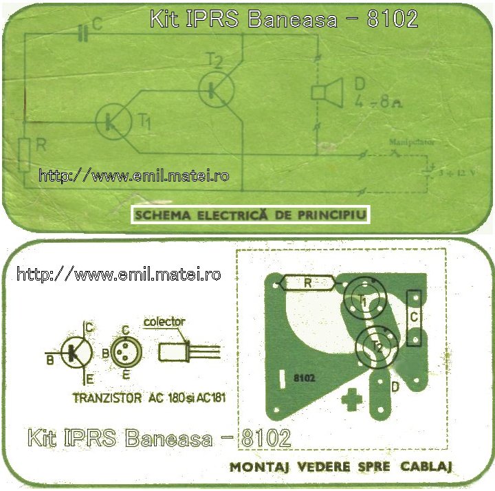 Kit 8102 - Generator Morse - Schema electrica si PCB Kit 8102 - Generator Morse - Schema electrica si PCB