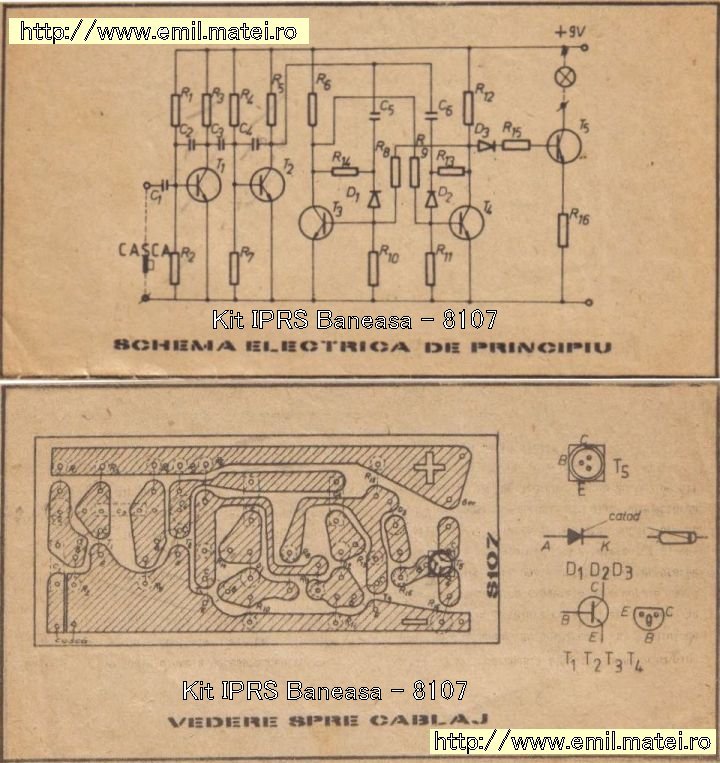Kit 8107 - Comanda sonora - Schema electrica si PCB Kit 8107 - Comanda sonora - Schema electrica si PCB