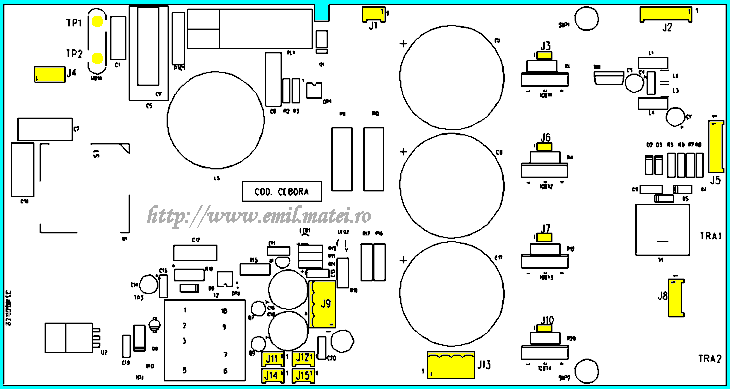 Topographical drawing Power Board Cebora TIG SOUND AC/DC 1835/M Topographical drawing Power Board Cebora TIG SOUND AC/DC 1835/M