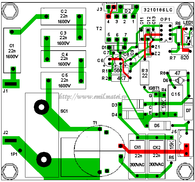 Cebora TIG SOUND AC/DC 1835/M - HF board cod 5.602.043/A Cebora TIG SOUND AC/DC 1835/M - HF board cod 5.602.043/A