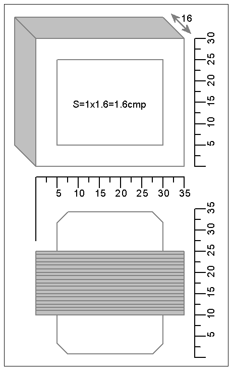 Transformator pentru incarcator acumulator cu gel, pentru lanterna (12V-300mA)