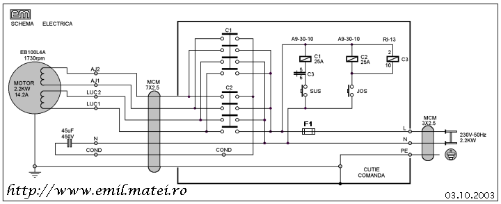 Circuit de comanda pentru un elevator electric Circuit de comanda pentru un elevator electric