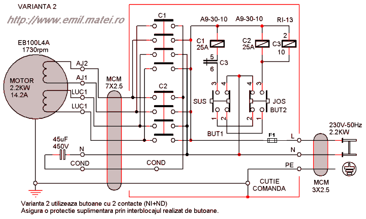 Circuit de comanda pentru un elevator electric Circuit de comanda pentru un elevator electric