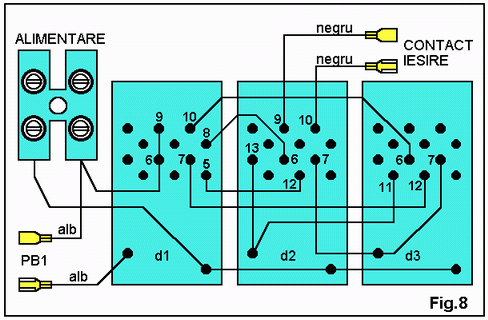 Fig.8 - Schema de conexiuni utilizand relee 4SPDT