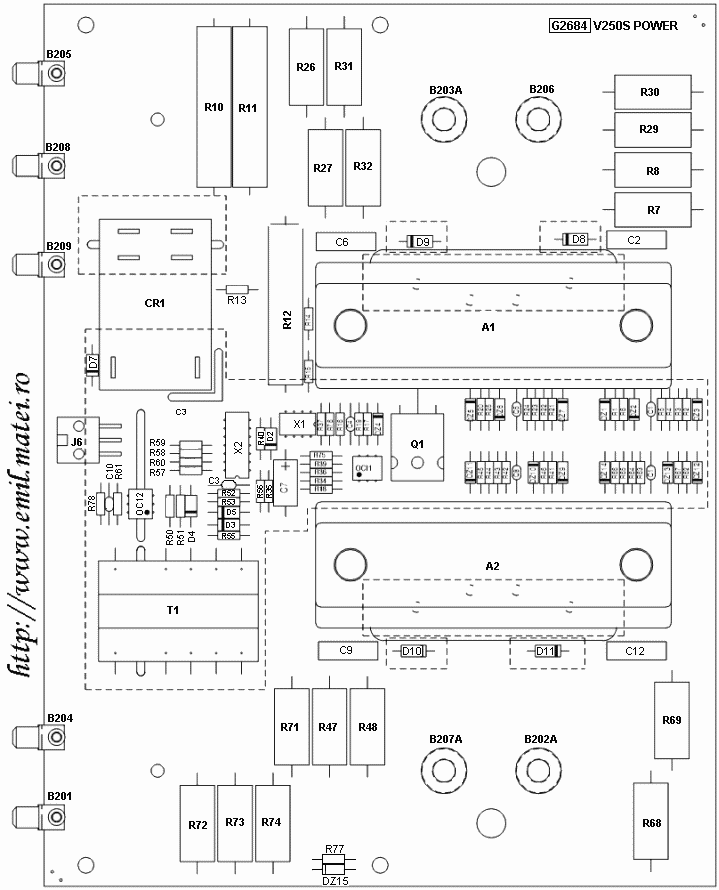 Lincoln Invertec V250S Power Board Lincoln Invertec V250S Power board