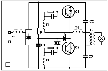 Fig.1 Transformator electronic pentru lampa halogeni 12V