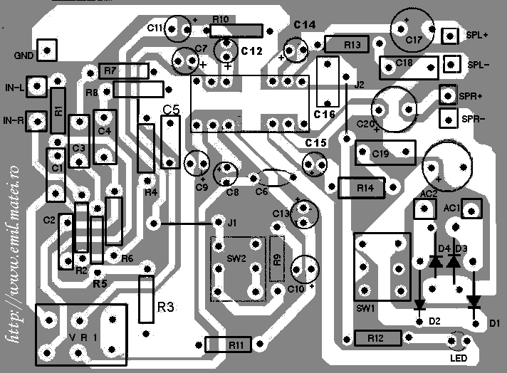 PCB Layout - LA4192 amplifier PCB Layout - LA4192 amplifier