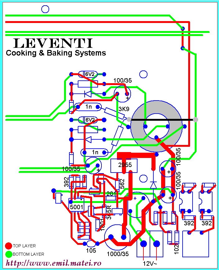 Fragment PCB Combimat DGT (LEVENTI - Cooking & Baking Systems)