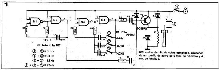 Schema electrica magnetizator (aparat terapie magnetica) Schema electrica magnetizator (aparat terapie magnetica)