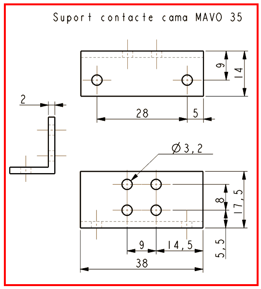 Suport contacte cama MAVO-35