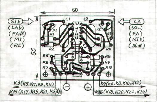 Fig.5 - Placa imprimata pentru schema din figura 3.
				width=