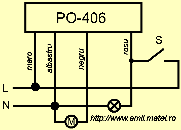 Timer PO-406 folosit cu ventilator de baie Timer PO-406 folosit cu ventilator de baie