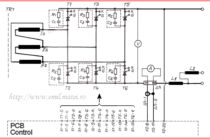 Redresor RSU 500 - Circuit forta secundar Redresor RSU 500 - Circuit forta secundar