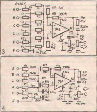 Fig.3 - Fig.4 - Variante de mixer preamplificator