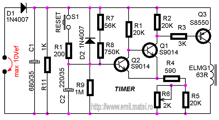 Schema electrica temporizator prajitor de paine (releveu miron1947) Schema electrica (releveu miron1947)