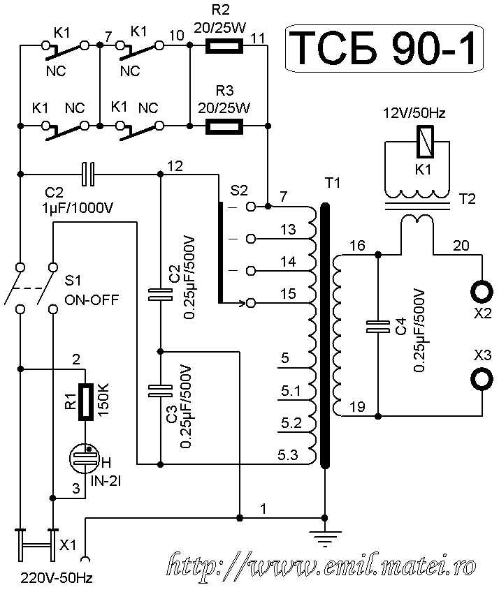 Schema electrica transformator de sudare TSB-901U3 Schema electrica transformator de sudare TSB-901U3