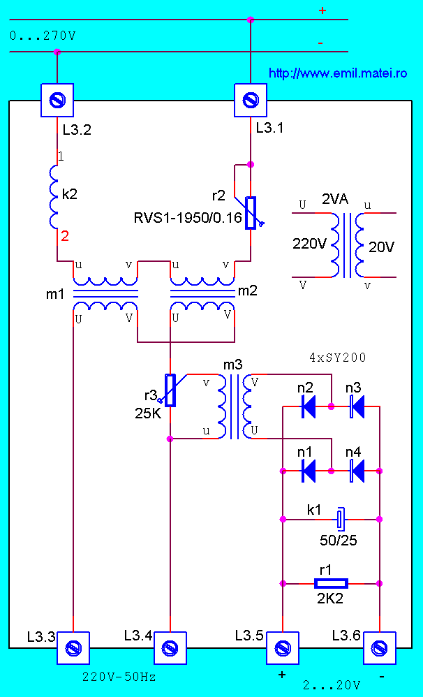 Schema electrica traductor de tensiune Schema electrica traductor de tensiune
