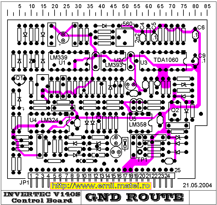 Lincoln Invertec V140-S Control PCB Lincoln Invertec V140-S Control PCB