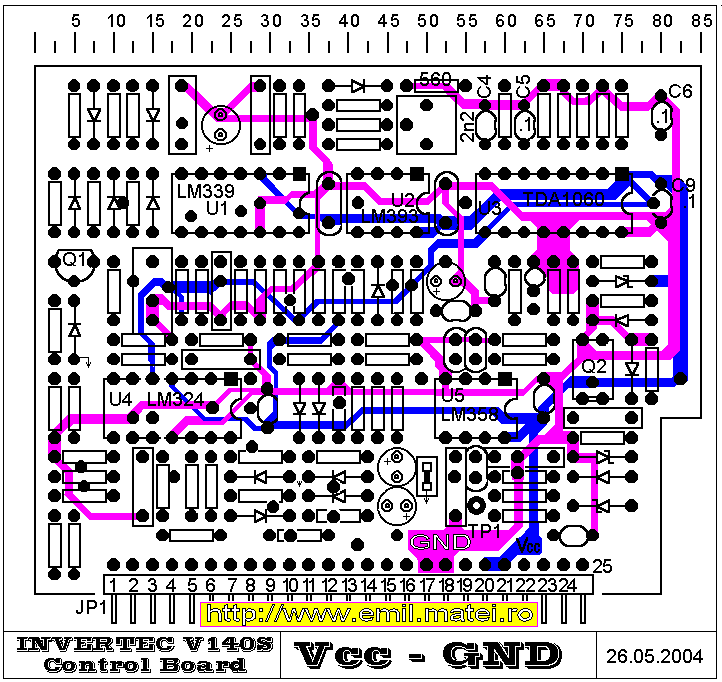 Lincoln Invertec V140-S Control PCB Lincoln Invertec V140-S Control PCB