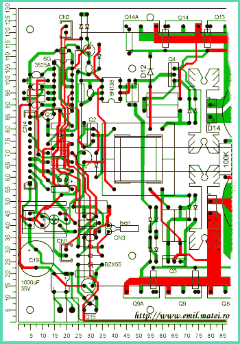 PCB (partial) invertor de sudare cu tranzistoare MOS