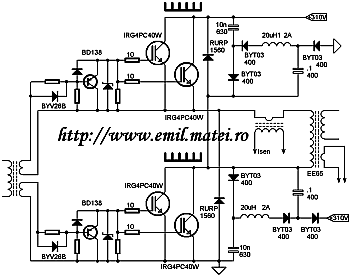 Schema invertor de sudare - etaje de putere cu IGBT