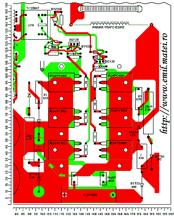 PCB invertor de sudare(partial)