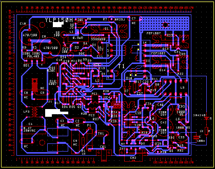 PCB smps cu controller hibrid YOUNGIL YLP150 (Click to enlarge !) click to enlarge