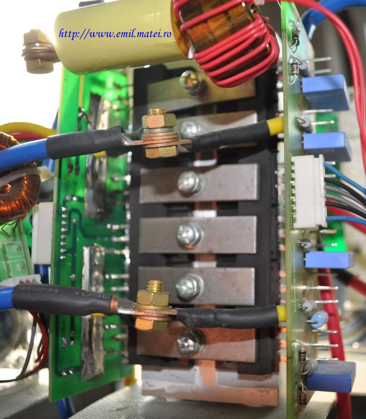 Detail power transistors - Induction heat machine HX-15KW Detail power transistors - Induction heat machine HX-15KW