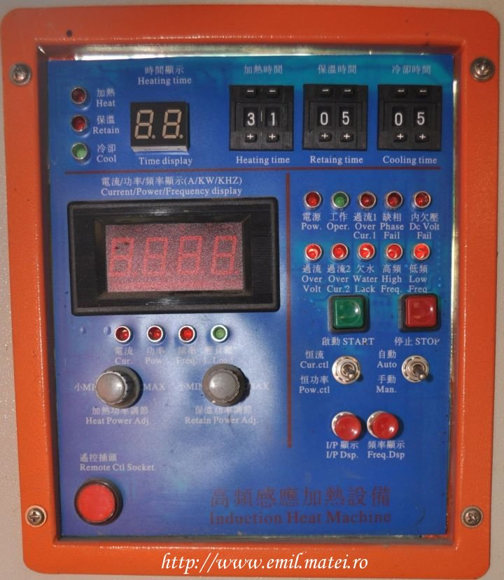 Control panel of Induction heat machine HX-15KW Control panel of Induction heat machine HX-15KW