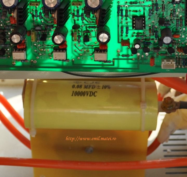 Detail resonance capacitor - Induction heat machine HX-15KW Detail resonance capacitor - Induction heat machine HX-15KW