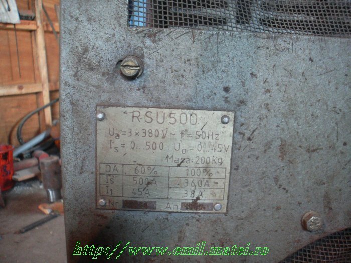 Redresor de sudare universal RSU 500 Redresor de sudare universal RSU 500