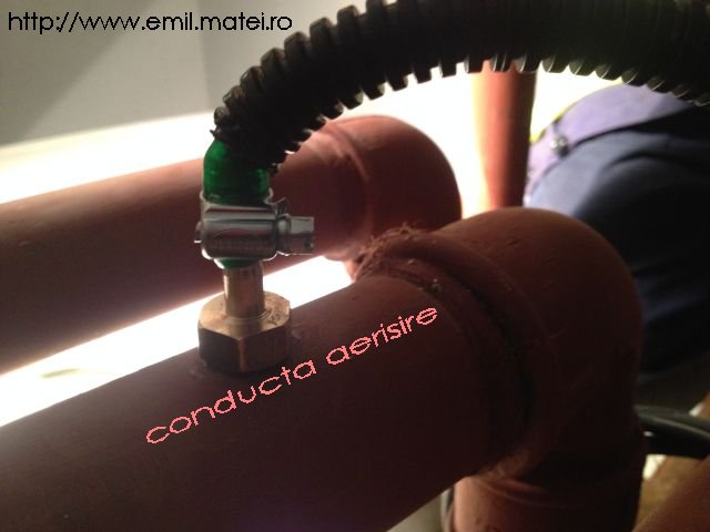 Detaliu racord aerisire