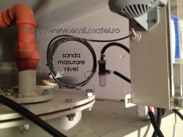 Detaliu montaj sonda masurare nivel