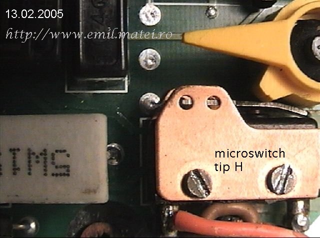 Detalii montaj microswitch - Valve actuator MP 60 Detalii montaj microswitch - Valve actuator MP 60