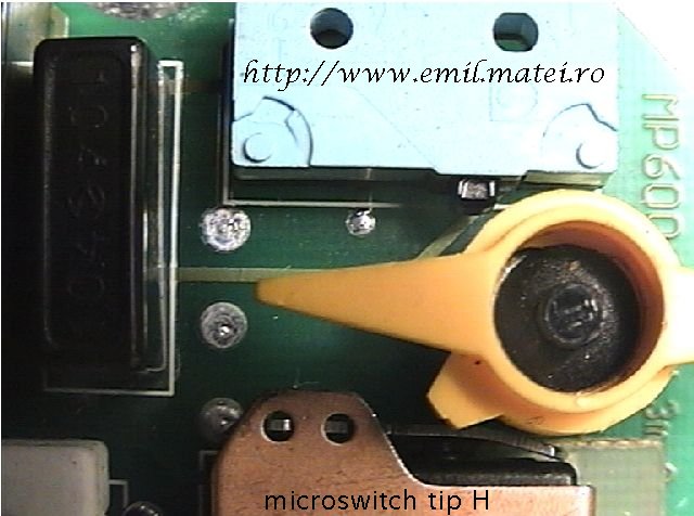 Detalii montaj microswitch - Valve actuator MP 60 Detalii montaj microswitch - Valve actuator MP 60