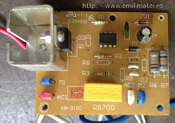 Foto PCB Aspirator de praf (vacuum cleaner) tip Singer VC2020 Foto PCB aspirator de praf (vacuum cleaner) tip Singer VC2020