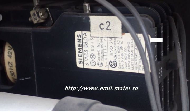 Instalatie UNIWIG GW350 - contactor pompa lichid racire Instalatie UNIWIG GW350 - contactor pompa lichid racire