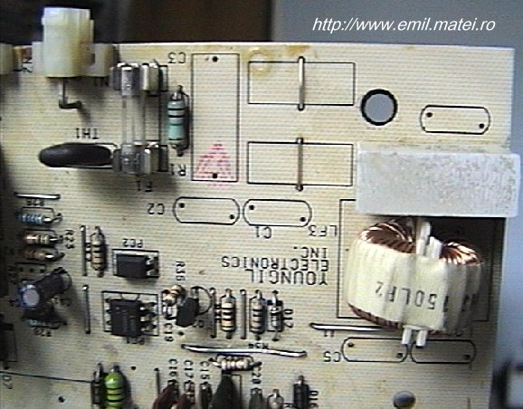 PCB smps YOUNGIL YLP150 - zona filtru retea PCB smps YOUNGIL YLP150 - zona filtru retea