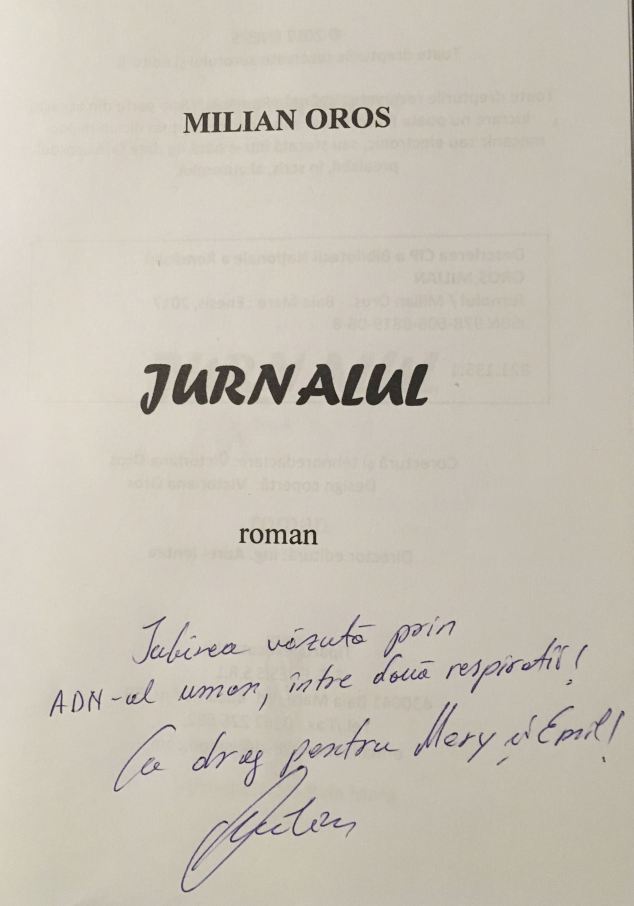 Milian Oros - Jurnalul