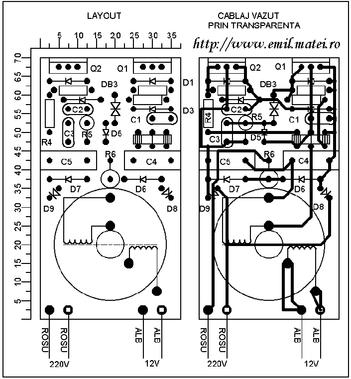 PCB Transformator electronic 100W