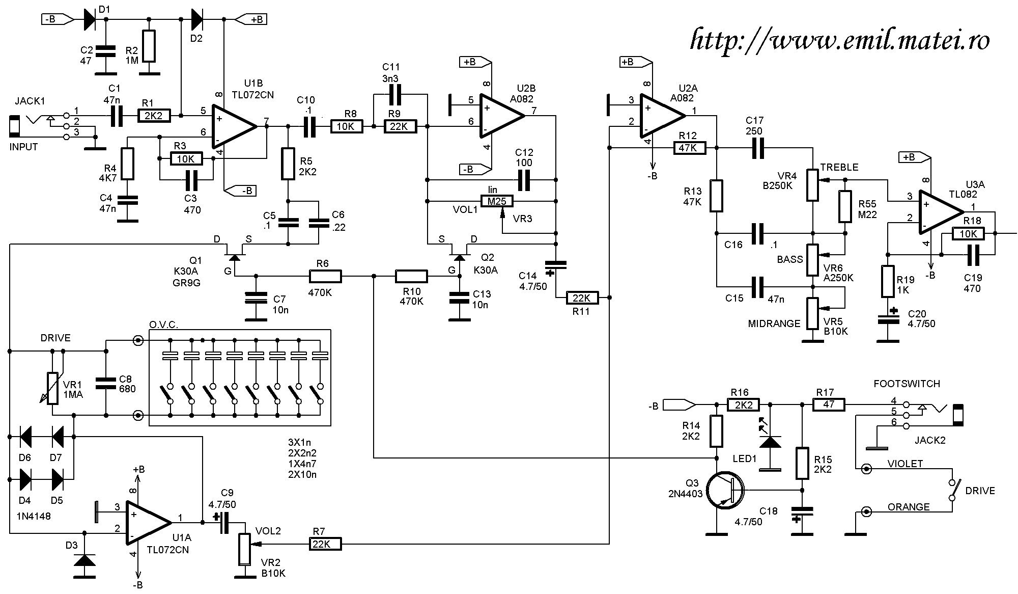 Amplificator Dean Markley K-75 Releveu preamplificator chitara