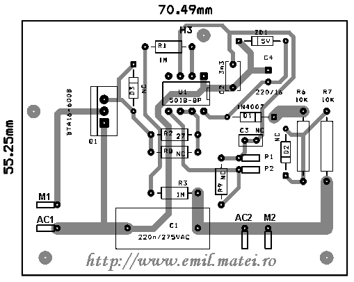 Aspirator de praf Singer (Vacuum cleaner)- PCB Variator turatie motor