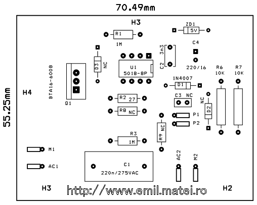 Aspirator de praf Singer (Vacuum cleaner)- PCB Variator turatie motor