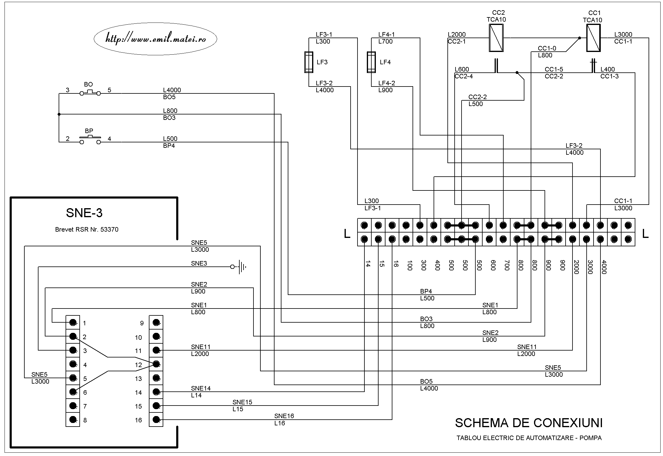 Aplicatie cu semnalizator de nivel SNE3